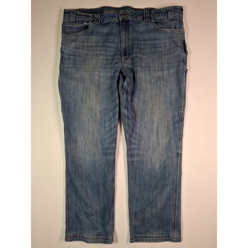 Duluth Trading Co Ballroom Double Flex Jeans Mens 44x32 Stretch Blue Denim - Picture 1 of 15